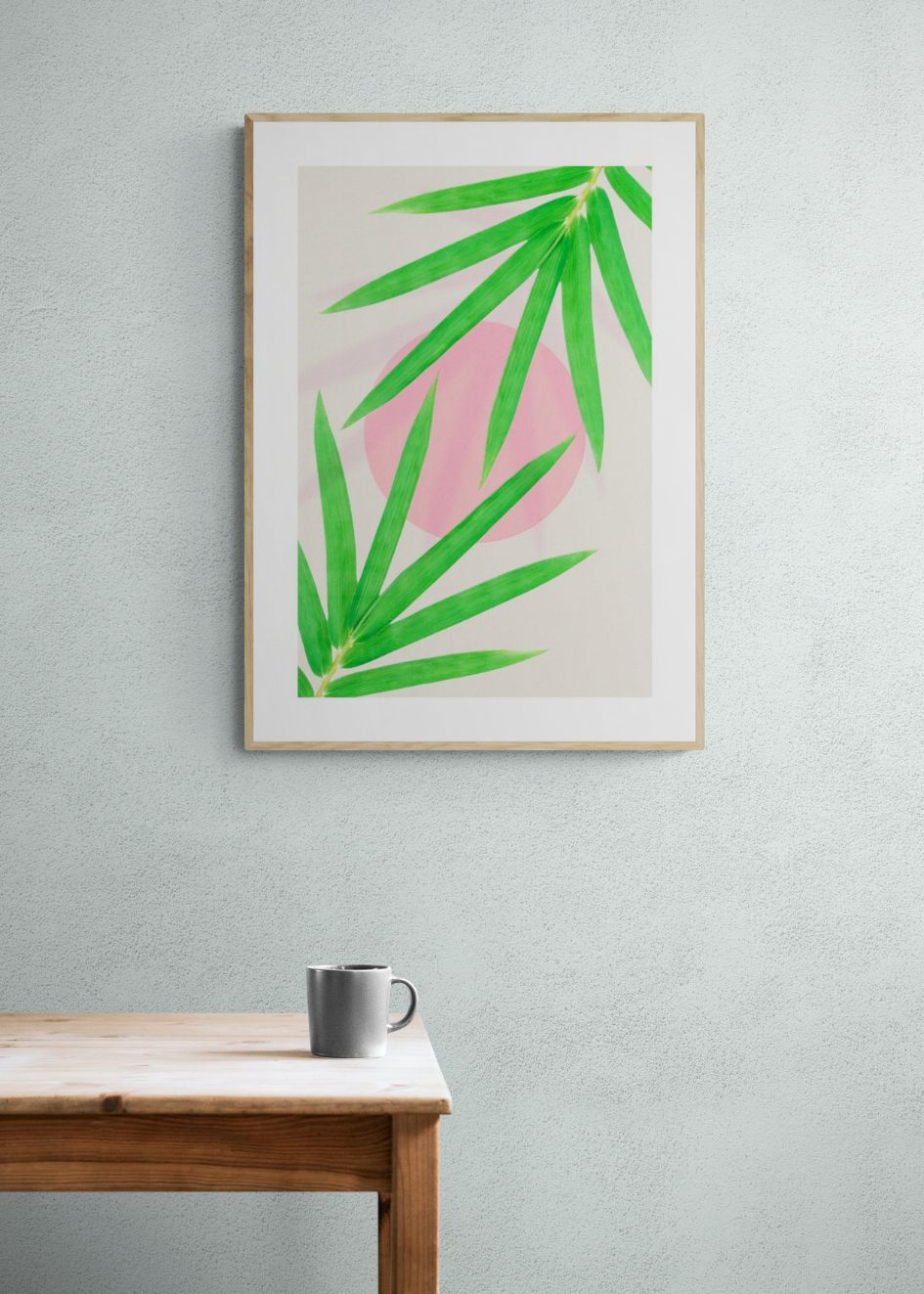 Cuadro-GREEN & PINK PALM-Studio Malek